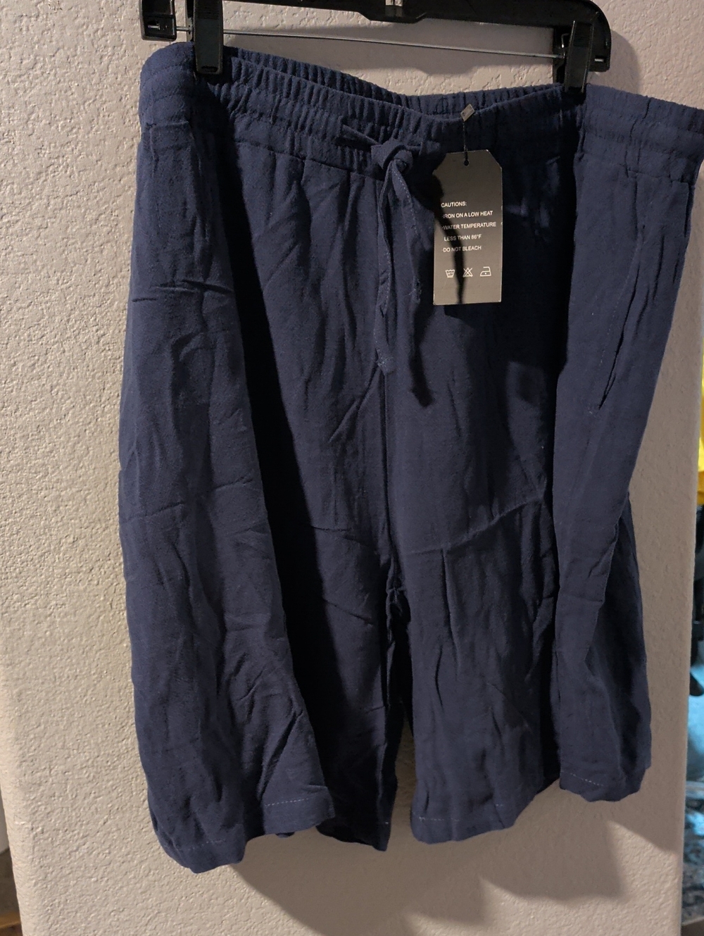 Nautica Soft Linen Women's Navy Drawstring Athletic Shorts